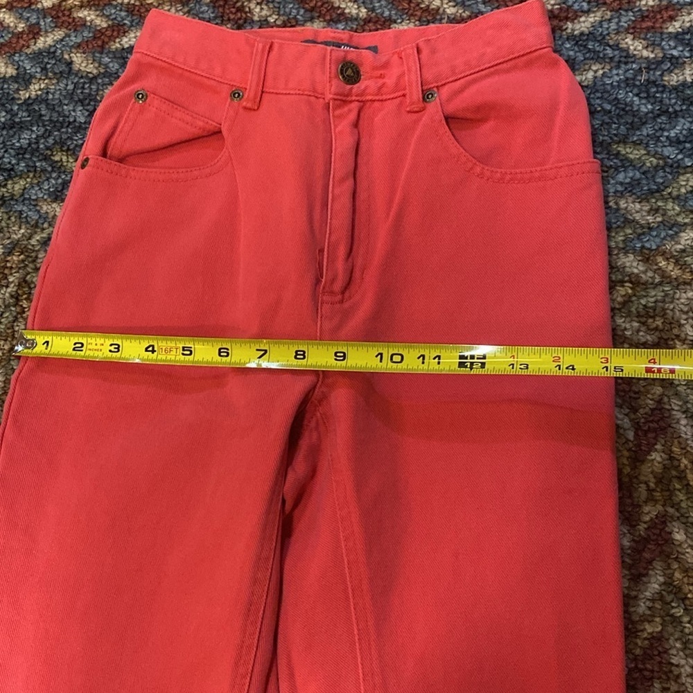 Vintage Lizwear Petite Size 2 Coral Straight Leg Jeans - Picture 10 of 16